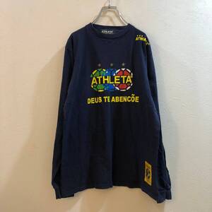 ATHLETA/アスレタ 長袖ロングTシャツ サッカー ネイビー 紺 メンズ M