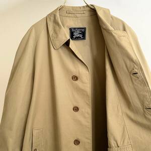 希少《 Old Model / 無双 / Cotton100% 》60s 70s 美品【 Burberrys 46REG コットン 綿 ビンテージ バルマカーンコート 英国製 】