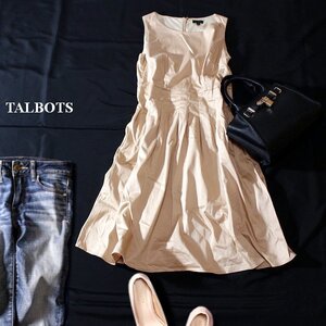 ☆☆ 美品 TALBOTS タルボット ☆☆ 大人可愛い コットン ワンピース 2号 M 春 夏 23E07