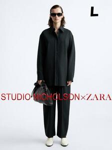 STUDIO NICHOLSON×ZARA ベルトシャツ　L スタジオニコルソン×ザラ