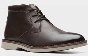 送料無料 Clarks 28cm チャッカ ブーツ スニーカー ダーク ブラウン レザー スリッポン ビジネス ローファー ランニング JJJ315