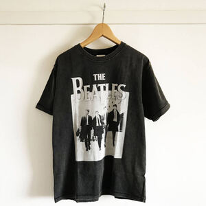 【送料無料！】新品未使用品！THE BEATLES ザ・ビートルズ オフィシャル・ライセンスTシャツ「MEMBER 1963 T (BLACK L)」VINTAGE加工