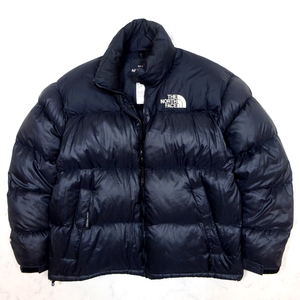 90s THE NORTH FACE NUPTSE DOWN JACKET ノースフェイス ヌプシ ダウンジャケット 700 黒x黒 L バングラデシュ製