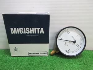 長期保管品 【 MIGISHITA / 右下 】 S-41-2MPa プレッシャーゲージ 圧力計 AT3/8×100×2MPa ※サビ有 / 1911