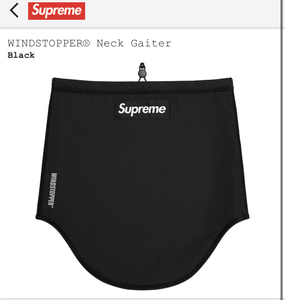 【新品正規】黒 / 22aw supreme WINDSTOPPER neck gaiter BLACK / シュプリーム 22fw neck warmer facemask ネックウォーマー