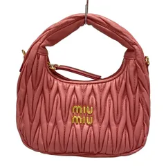 miumiu(ミュウミュウ) ハンドバッグ美品  ワンダー ピンク ミニバッグ レザー