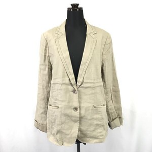 COMME CA DU MODE★背抜き/麻75%/春夏テーラードジャケット【women’s size -17/ベージュ/beige】Jackets◆BH236