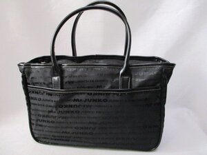 【P348】Mr.Junko/コシノジュンコ◇ハンドバッグ　BK　ボックス型　W35cm