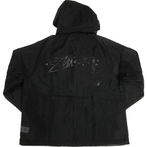 STUSSY ステューシー 24AW BEACH SHELL TRANSPARENT RIPSTOP BLACK ジャケット 黒 Size 【M】 【新古品・未使用品】 20802086