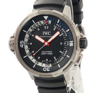 【3年保証】 IWC アクアタイマー ディープ スリー IW355701 黒 バー セーフダイブシステム付きベゼル 自動巻き メンズ 腕時計