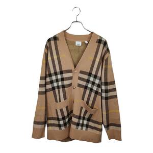 BURBERRY バーバリー 22AW WILMORE CHECK CARDIGAN チェック カーディガン 8054098 L ベージュ