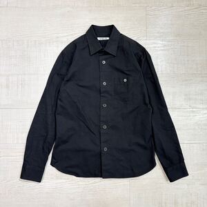 Helmut Lang ヘルムートラング スリム ショート ドレス シャツ SLIM SHORT DRESS SHIRT NO PLKT IPKT OX COTTON BLACK ブラック 系 L 612