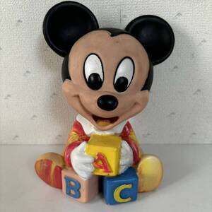 ★アメリカンアンティーク ベビー ミッキーマウス ソフビ　SHELCORE 1984 WALT DISNEY