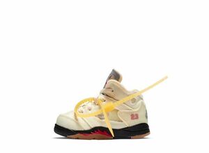 Off-White Nike TD Air Jordan5 "Sail" 13cm CV4828-100