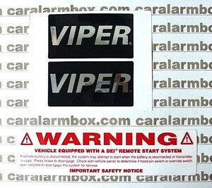 Viper バイパー 純正品 セキュリティ ステッカー ワーニング ステッカー セット Directed 新品 送料無料