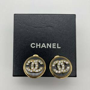 K06079 シャネル イヤリング ヴィンテージ ココマーク CHANEL ラインストーン