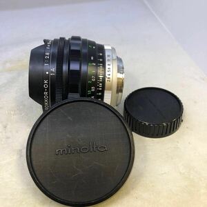 ★外観美品★ ミノルタ MC FISH-EYE ROKKOR-OK 16mm F2.8 minolta ☆純正前後キャップ付き☆ 現状渡し 1円〜