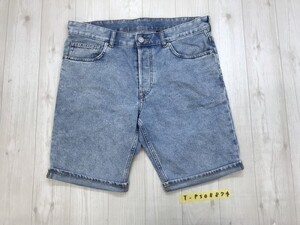 &DENIM H&M エイチアンドエム メンズ デニムジーンズハーフパンツ 34 ライトブルー