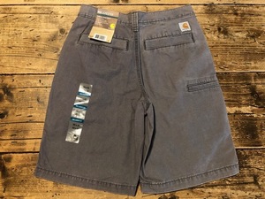 在庫品 半額 新品 未使用 カーハート Carhartt RELAXED FIT Ardmore Khaki Short 30X10 ハーフパンツ チャコールグレー セルフォンポケット