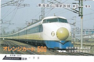 東海道・山陽新幹線0系　国鉄フリーオレンジカード