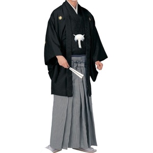 綸子羽織と袴下着物・袴セット　着物　羽織　袴　　K-180-25232　5号（身長：170cm）