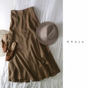 シップス/カージュ Khaju☆洗える 楊柳シアースカート☆M-S 4578