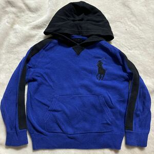 子供服キッズ☆ポロラルフローレンPOLO RALPH LAUREN☆長袖パーカー スウェット 100サイズ☆青黒☆送料200円