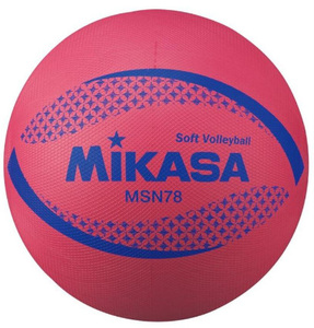 MIKASA [ソフトバレーボール 円周78cm 検定球] MSN78-R レッド