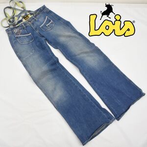 ロイスデニム◇ヴィンテージサスペンダーデニム◇サイズ28(W75cm)◇フレアパンツ◇LOIS DENIM