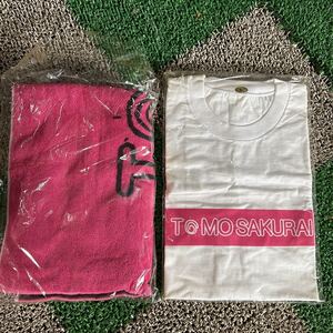 ★桜井智/TOMO SAKURAI/Tシャツ /Lサイズ&バスタオル★未使用/当時もの/記念品★