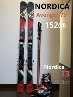 【HOTWAX・チューンナップ済み】NORDICA    4点セット　152㎝