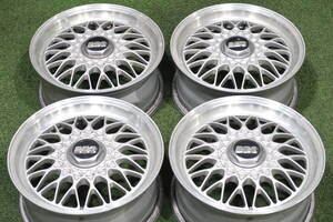 ＜希少!当時物!＞BBS RG マツダ サバンナ RX-7(FC3S) 純正オプション 15in 6.5J+40 PCD114.3 5H 4本セット センターキャップ付き メッシュ