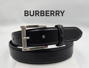 1円スタート！【BURBERRY】レザーベルト　黒　新品未使用　【B-91】