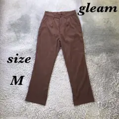 gleam グリーム (M) カジュアルパンツ 股上深い タック シンプル