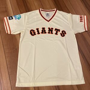 新品 L レア GIANTS 巨人 ジャイアンツ 東京ドーム 25周年 ユニフォーム 復刻 クリーム Tシャツ 非売品 アディダス adidas TOKYO 東京 22