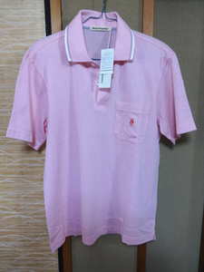 未使用 タグ付半 袖 ポロシャツ ピンク ハッシュハピー 　刺繍入りレタパ３７０円　OK