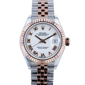 【お値下げ品】ROLEX （ロレックス） デイトジャスト 自動巻き/レディース 28 White ホワイト ローマン文字盤 279171 SS/PG used:A