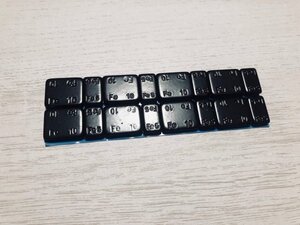 バランスウェイト　120g　2本　黒　ブラック　アルミホイール用　両面テープ　おもり　バランサー　5g10g刻み