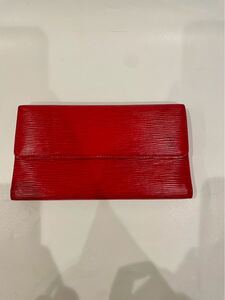 【1円〜】 LOUIS VUITTON ルイヴィトン 長財布 エピ レッド ポルトフォイユ インタナショナル 三つ折り K165