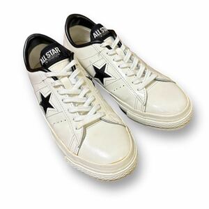 CONVERSE ONESTAR ONE STAR コンバース ワンスター レザー JAPAN製　ホワイト/ブラック　サイズUS5 JP24cm