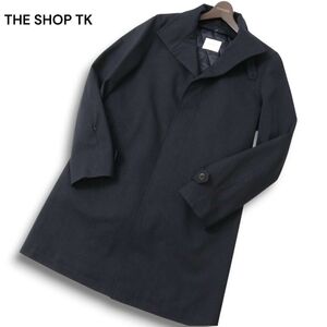 美品★ THE SHOP TK タケオキクチ 秋冬 中綿ライナー★ 比翼仕立て コート Sz.L　メンズ ネイビー　C4T10771_B#N