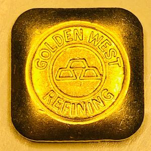 金貨　金塊　Golden West オーストラリア　古銭 コイン 竜 蔵品　骨董品　 四角金貨