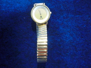 Private Label レディース 伸縮ベルト クォーツ腕時計 アナログ ゴールド 電池切れ ジャンク（2939）