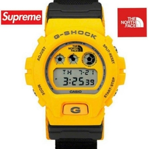 未使用 CASIO G-SHOCK トリプルコラボレーションモデル Supreme The North Face Gショック シュプリーム ノースフェイス DW-6900 イエロー