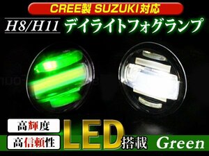 GK3/GK4/GK5/GK6 フィット3 H8/H11 デイライト付 フォグ 緑/白
