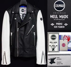 COLMAR■コルマー■HELLMADE CAPSULE BY PHONZ&SANMARCO■レザーライダース■新品■48