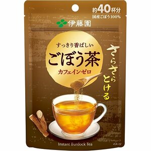 伊藤園 粉末インスタント さらさらとける すっきり香ばしいごぼう茶 32ｇ 約40杯分/1742ｘ６袋セット/卸 チャック付き袋タイプ