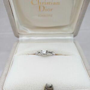 ディオール　7号　リング　プラチナ900　ダイヤモンド　0.14ct　4.3ｇ　指輪　Christian Dior　中古　◆3111/藤枝インター店