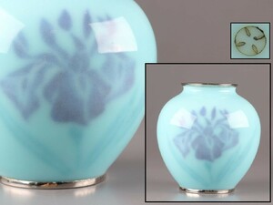 古美術 安藤七宝 七宝焼 花瓶 時代物 極上品 初だし品 C7913