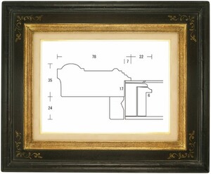 利休マット付 金+鉄黒 サイズM15号